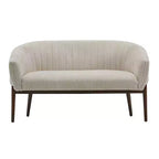 Divanetto imbottito Christopher Knight Home Cheney in stile contemporaneo con cuciture a canale e schienale curvo