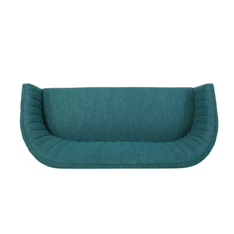 Divanetto imbottito Christopher Knight Home Cheney in stile contemporaneo con cuciture a canale e schienale curvo