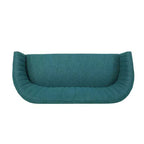 Divanetto imbottito Christopher Knight Home Cheney in stile contemporaneo con cuciture a canale e schienale curvo
