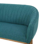 Divanetto imbottito Christopher Knight Home Cheney in stile contemporaneo con cuciture a canale e schienale curvo