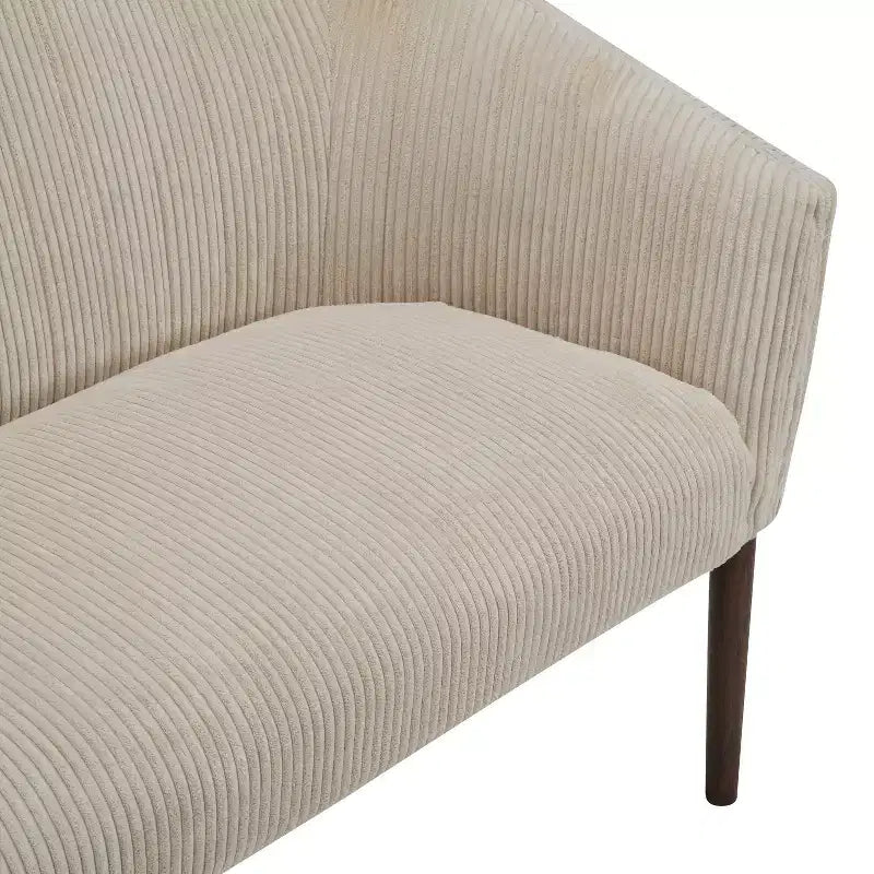 Divanetto imbottito Christopher Knight Home Cheney in stile contemporaneo con cuciture a canale e schienale curvo