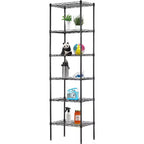 FDW 6 Tier Wire Shelving Unit Heavy Duty Storage Rack Metal Shelf Garage Organizer Shelves