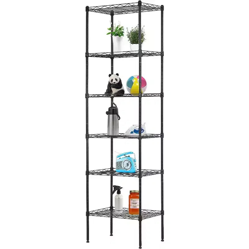 FDW 6 Tier Wire Shelving Unit Heavy Duty Storage Rack Metal Shelf Garage Organizer Shelves