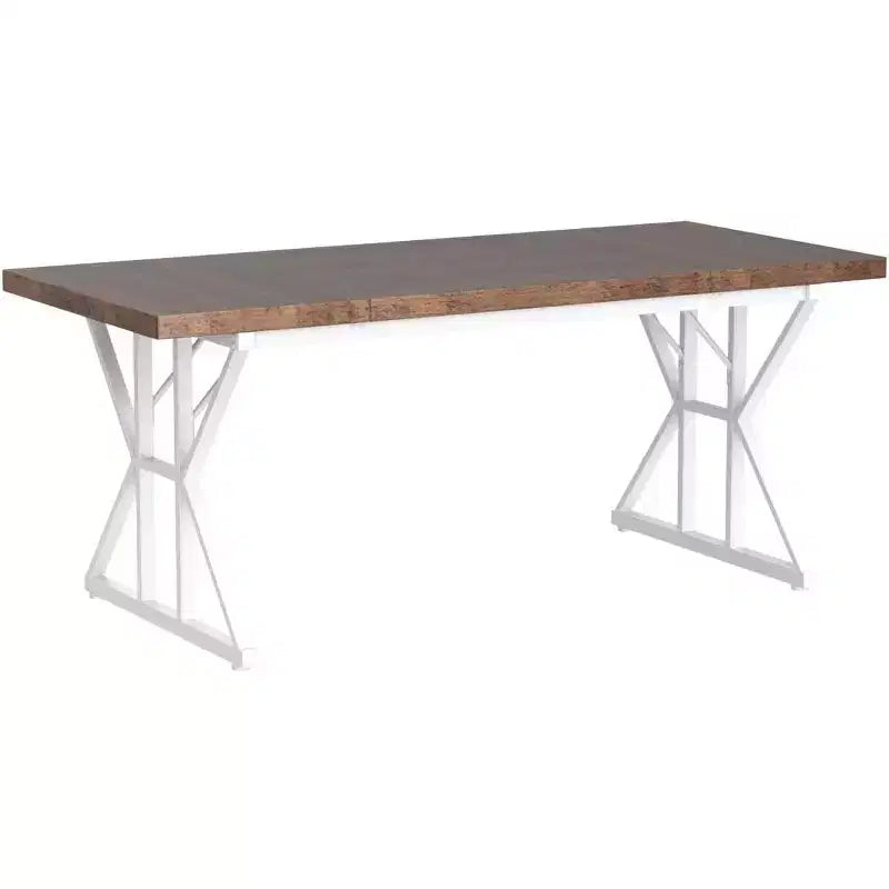 Lantine 70.86-Inch Rectangular Wood Dining Table for 6 People