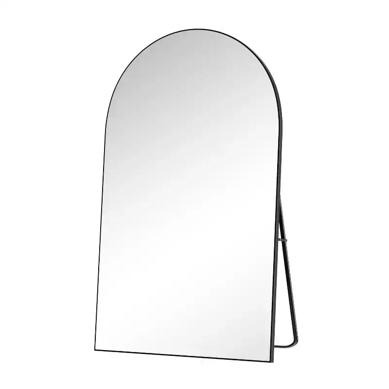 Specchio a figura intera ad arco vintage Dovelina, specchio da terra per toeletta