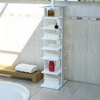 Costway Scarpiera in Legno a 7 Ripiani Scaffale Porta Scarpe Organizzatore Multiuso Scatola per Scarpe Bianco/Nero