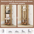 Costway Scarpiera in Legno a 7 Ripiani Scaffale Porta Scarpe Organizzatore Multiuso Scatola per Scarpe Bianco/Nero