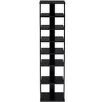 Costway Scarpiera in Legno a 7 Ripiani Scaffale Porta Scarpe Organizzatore Multiuso Scatola per Scarpe Bianco/Nero