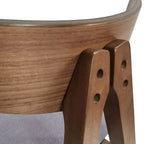 Sgabelli da Bancone GDFStudio Sunapee in Tessuto Imbottito in Legno Moderno di Metà Secolo da 25 Pollici (Set di 2)