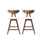Sgabelli da Bancone GDFStudio Sunapee in Tessuto Imbottito in Legno Moderno di Metà Secolo da 25 Pollici (Set di 2)