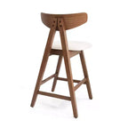 Sgabelli da Bancone GDFStudio Sunapee in Tessuto Imbottito in Legno Moderno di Metà Secolo da 25 Pollici (Set di 2)