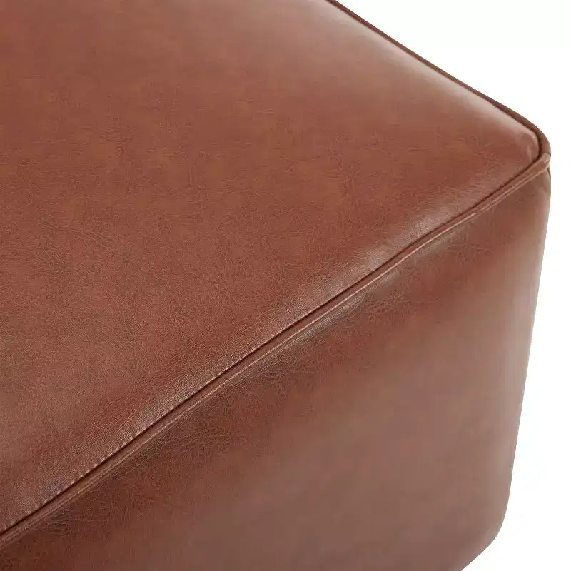 Christopher Knight Home Yzabella Ottomano moderno in ecopelle versatile da interni