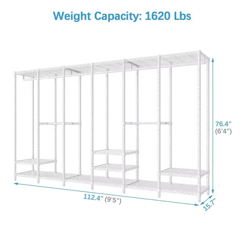 VIPEK V60 Armadio portatile extra large, appendiabiti per vestiti, guardaroba autoportante, armadio in metallo per l'organizzazione della camera da letto
