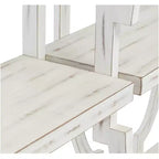 Crestview Collection Tavolo Consolle Rettangolare Bianco Antico Stile Rustico 64 x 15 con Libreria per Soggiorno Camera da Letto Comodino