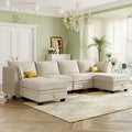 Divano Sezionale Modulare a U Moderno, Divano Letto Convertibile con Chaise Reversibile