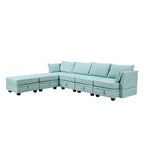 Divano Sezionale Modulare a U Moderno, Divano Letto Convertibile con Chaise Reversibile
