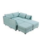Divano Sezionale Modulare a U Moderno, Divano Letto Convertibile con Chaise Reversibile