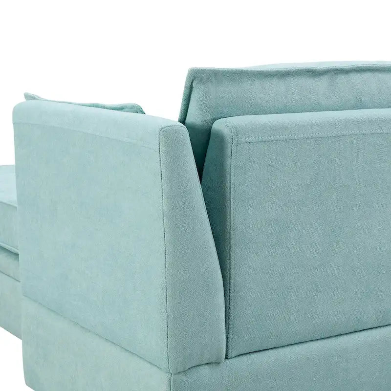 Divano Sezionale Modulare a U Moderno, Divano Letto Convertibile con Chaise Reversibile