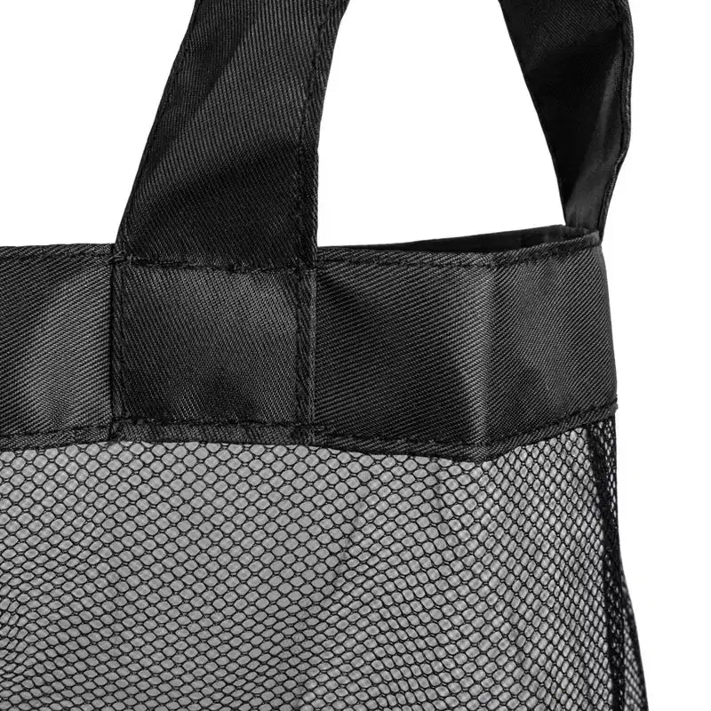 Cesto per la biancheria elegante con doppio rivestimento in rete e coperchio, nero