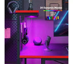 Bestier Scrivania da gaming a LED da 52 pollici con 4 ripiani e borsa portaoggetti