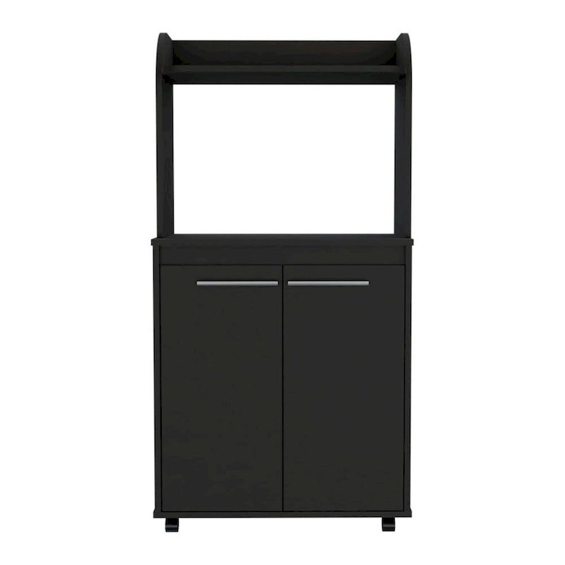 Carrello per microonde da cucina moderno con 1 ripiano e 2 ante