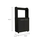 Carrello per microonde da cucina moderno con 1 ripiano e 2 ante