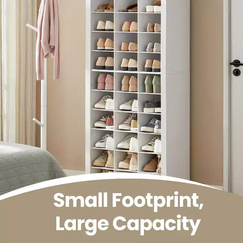 Scarpiera, Organizer Scarpiera a 10 Livelli, Contiene Fino a 30 Paia di Scarpe, per Ingresso Camera da Letto, 32 x 63 x 187 cm
