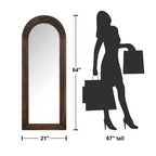 Specchio Decorativo da Parete Dovelina Arched in Legno con Gradini, Specchio da Appendere