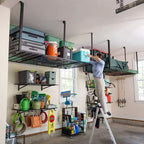 StoreYourBoard 4' x 8' Faber portaoggetti da garage a soffitto con ganci | Capacità 317 kg