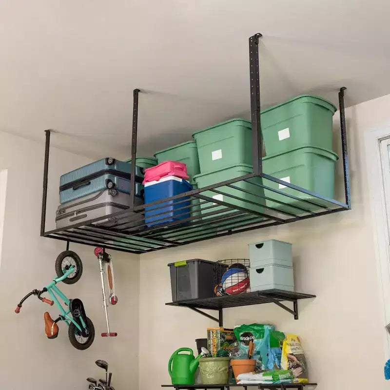 StoreYourBoard 4' x 8' Faber portaoggetti da garage a soffitto con ganci | Capacità 317 kg