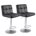 JIONJOY Faux Leather Swivel Adjustable Height Bar Stool Set of 2