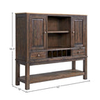 Credenza da 62" con Portavini e Ripiani Regolabili