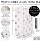 Cesto portabiancheria pieghevole con manici per bambino Sweet Jojo Designs, motivo: baseball, rosso e bianco