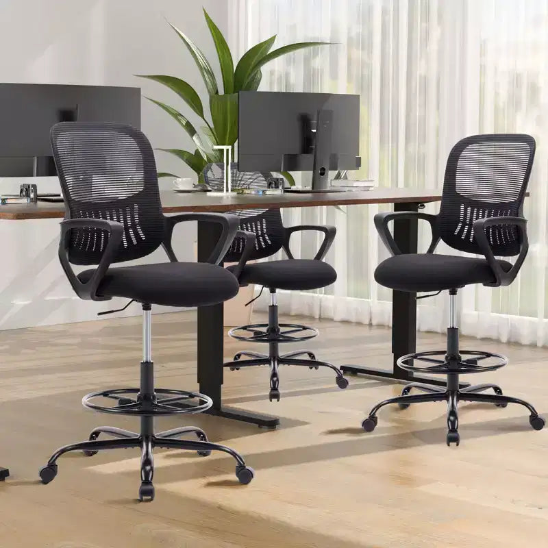 Sedia da ufficio ergonomica JIONJOY Sedia da disegno alta regolabile in altezza con braccioli ribaltabili