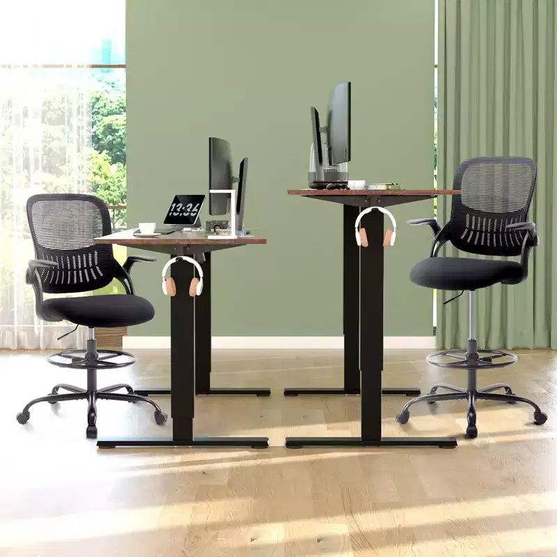 Sedia da ufficio ergonomica JIONJOY Sedia da disegno alta regolabile in altezza con braccioli ribaltabili