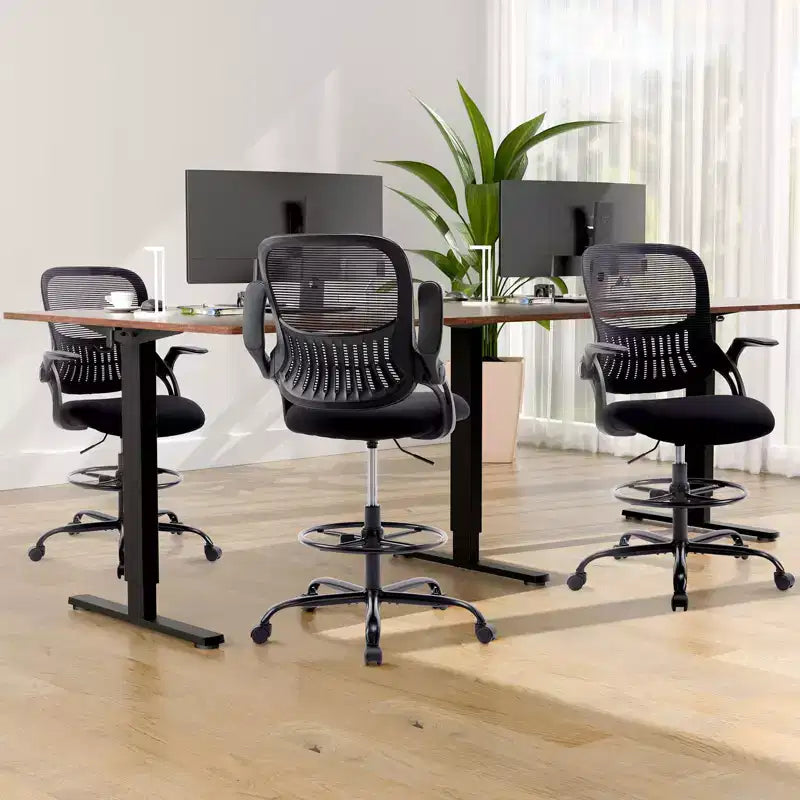 Sedia da ufficio ergonomica JIONJOY Sedia da disegno alta regolabile in altezza con braccioli ribaltabili