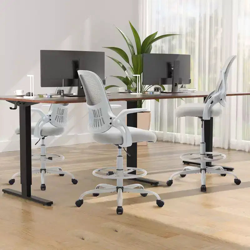 Sedia da ufficio ergonomica JIONJOY Sedia da disegno alta regolabile in altezza con braccioli ribaltabili