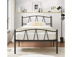 Struttura letto a piattaforma in metallo VECELO con testiera e pediera | Struttura letto Queen, Full, Twin con contenitore | Struttura letto resistente, non è necessaria la rete a molle