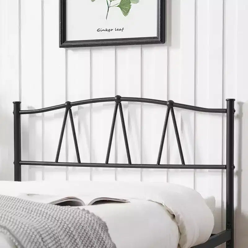Struttura letto a piattaforma in metallo VECELO con testiera e pediera | Struttura letto Queen, Full, Twin con contenitore | Struttura letto resistente, non è necessaria la rete a molle