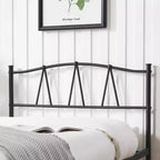 Struttura letto a piattaforma in metallo VECELO con testiera e pediera | Struttura letto Queen, Full, Twin con contenitore | Struttura letto resistente, non è necessaria la rete a molle