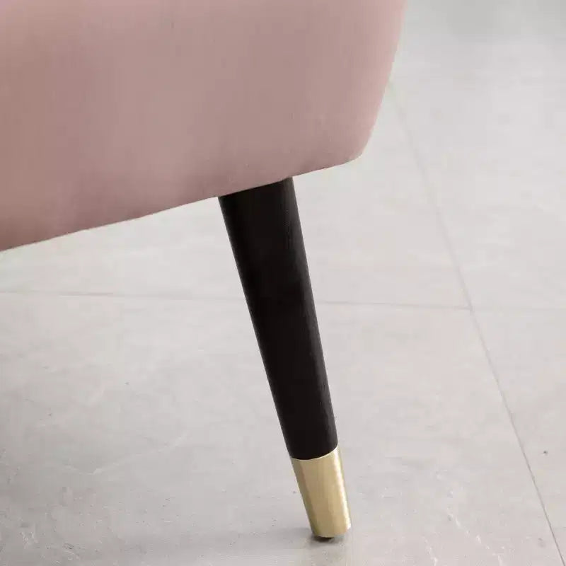 Sedia da Divano Accento Contemporanea Roundhill Furniture Elon in Velluto, Rosa