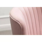 Sedia da Divano Accento Contemporanea Roundhill Furniture Elon in Velluto, Rosa