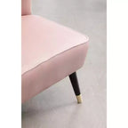 Sedia da Divano Accento Contemporanea Roundhill Furniture Elon in Velluto, Rosa