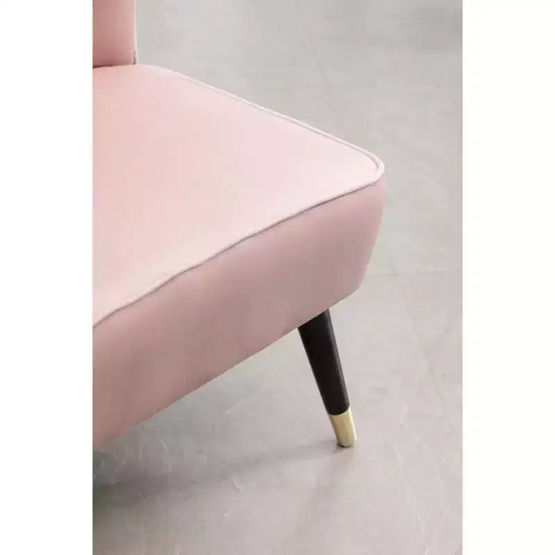 Sedia da Divano Accento Contemporanea Roundhill Furniture Elon in Velluto, Rosa