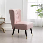Sedia da Divano Accento Contemporanea Roundhill Furniture Elon in Velluto, Rosa