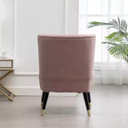 Sedia da Divano Accento Contemporanea Roundhill Furniture Elon in Velluto, Rosa