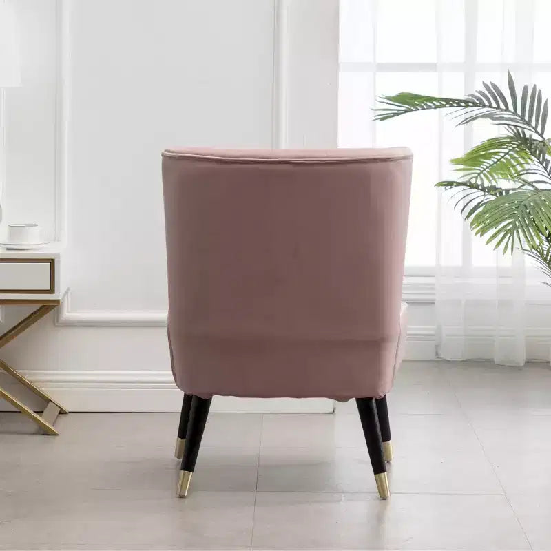 Sedia da Divano Accento Contemporanea Roundhill Furniture Elon in Velluto, Rosa
