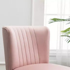 Sedia da Divano Accento Contemporanea Roundhill Furniture Elon in Velluto, Rosa