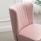 Sedia da Divano Accento Contemporanea Roundhill Furniture Elon in Velluto, Rosa