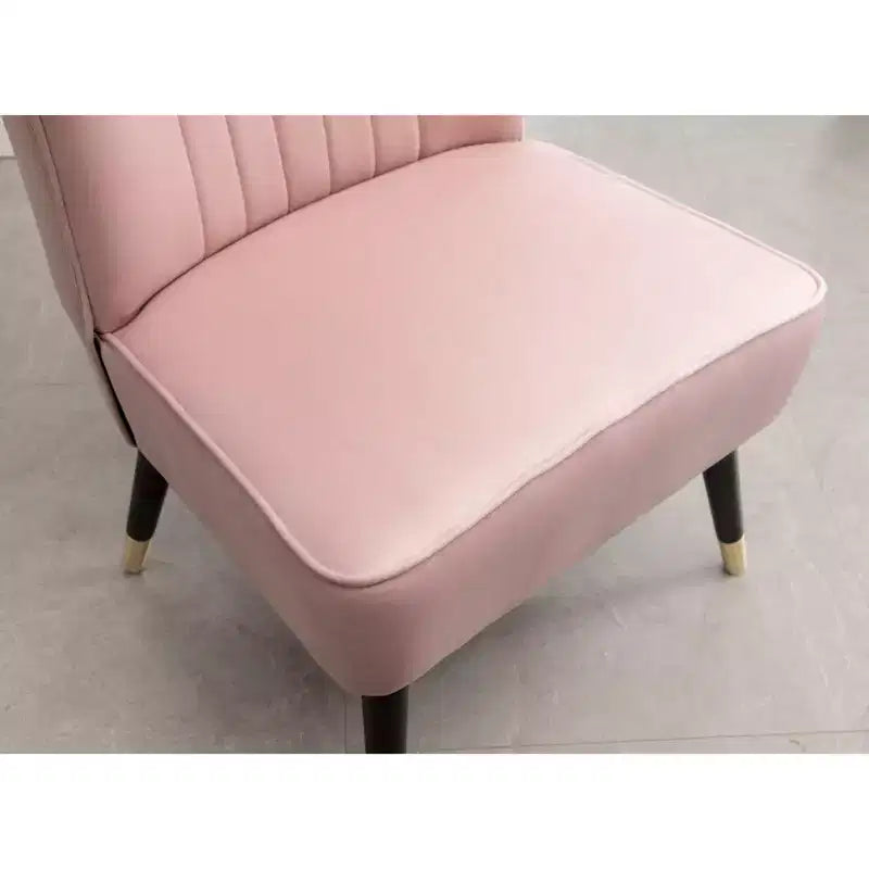 Sedia da Divano Accento Contemporanea Roundhill Furniture Elon in Velluto, Rosa